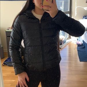 Zara real down black jacket, size L and in EUC